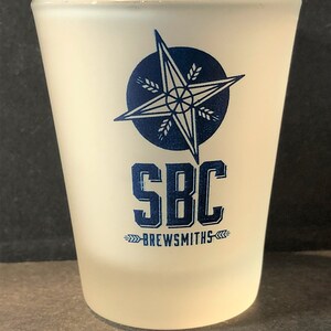 SBC Brewsmiths on 1oz Frosted Glass Shot Glass – NEW