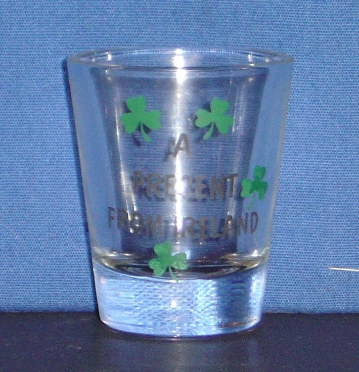A Present From Ireland on 1oz Glass Shot Glass – NEW
