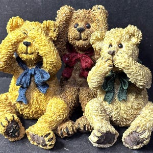 Boyds Bears ~ See No Evil, Hear No Evil, Speak No Evil (4E)