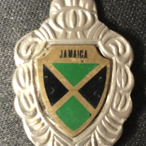 Jamaica with Flag (top) on Souvenir Spoon - pre-owned