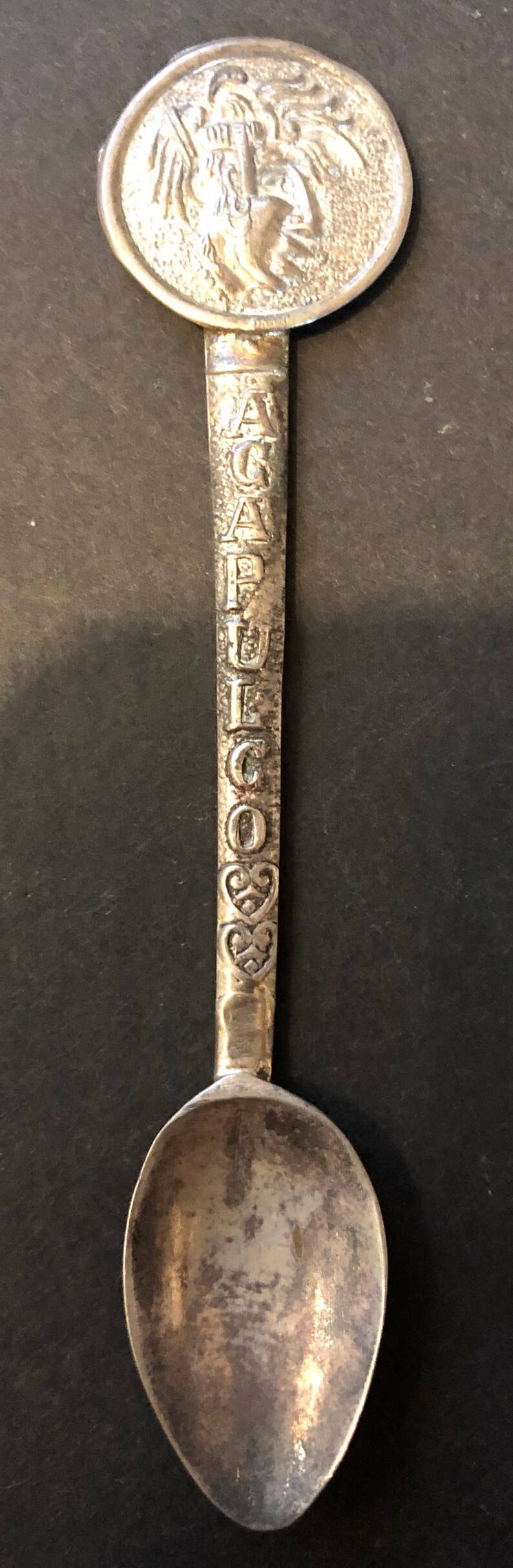 Acapulco Mexico Silver Souvenir Spoon