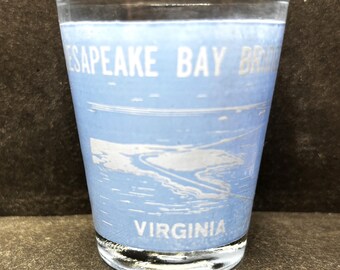 Chesapeake Bay Bridge och Tunnel, Virginia på 1oz glasshotglas - NYTT