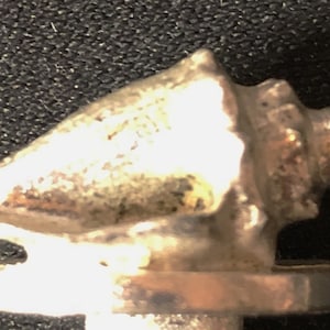 3D Conic Shell (top) on Silver Plated Souvenir Spoon - pre-owned