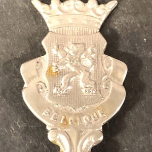 Belgique (Belgium) with Crest and Crown (top) on Souvenir Spoon - pre-owned