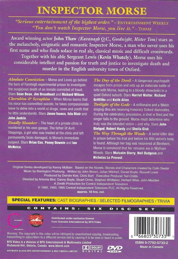 BBC Warner Inspector Morse: Complete Series Drama Box Set