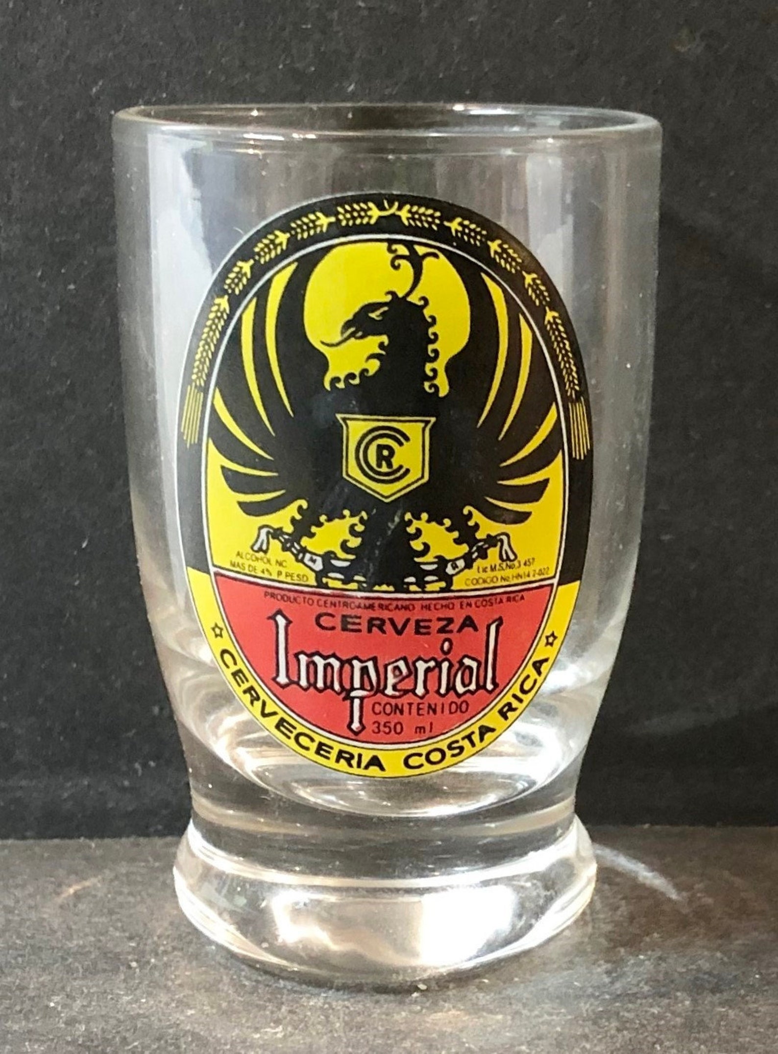Cerveza Imperial Beer costa Rican Brand on 0.75oz Glass Etsy
