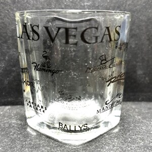 Las Vegas, Nevada with Many Casinos on 2oz Square Glass Shot Glass - NEW