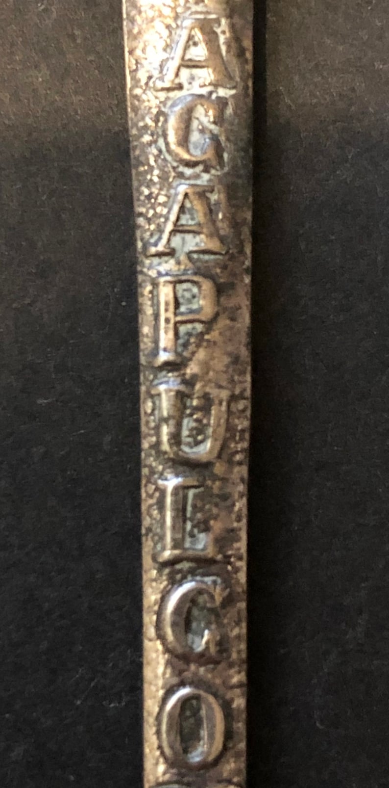 Acapulco Mexico Silver Souvenir Spoon