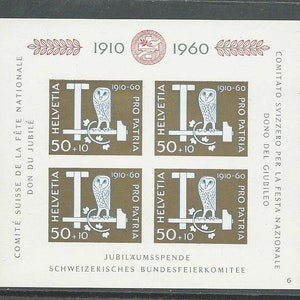 Collector Stamps ~ Switzerland Scott # B297 Souvenir Sheet NH Complete