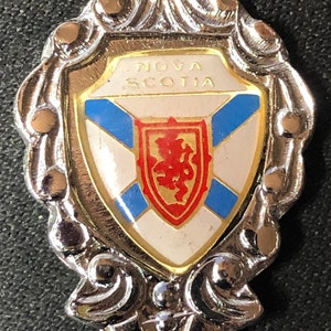 Nova Scotia, Canada with Crest (top) Ingonich Beach, Cape Breton Island (bowl) on Souvenir Spoon - NEW