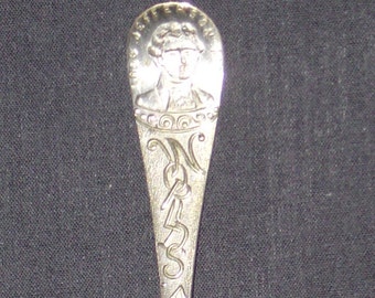1893 World's Columbian Expo: Jefferson (top) on Silver Souvenir Spoons - pre-owned