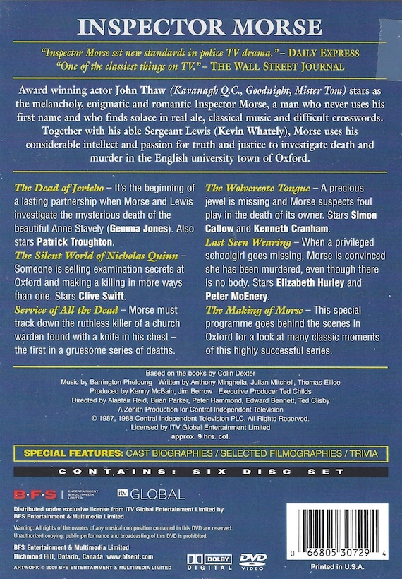 Inspector Morse Starring John Thaw, Kevin Whately - Pre