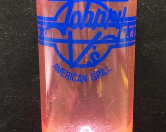 Johnny V's American Grill New York on 2oz Orange Plastic Shot Glass - NEW