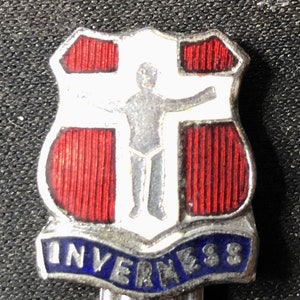 Inverness, Scotland with Crest (top) on Chrome Plated Souvenir Spoon - pre-owned