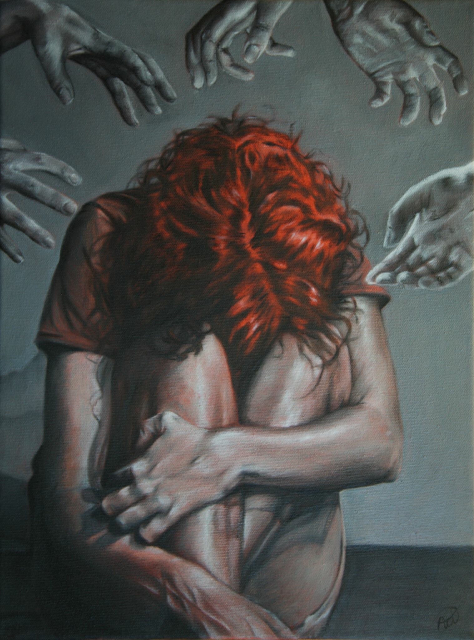 Anxiety Oil Painting print | Etsy