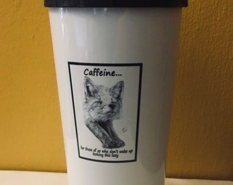 Caffeine Foxy Stainless Steel Travel Mug