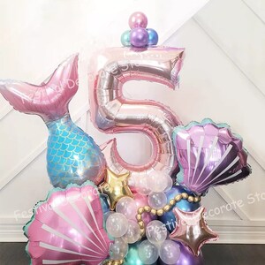 Mermaid Birthday Balloons!! Ages 1 - 7 available