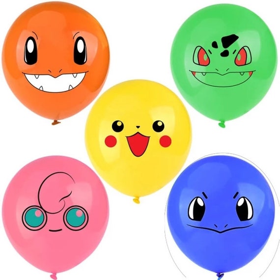 Ballon Pokémon Pikachu Salamèche Carapuce Pokeball