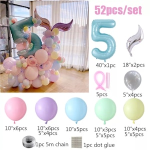 Mermaid Birthday Balloons!! Ages 1 - 7 available