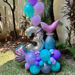 Mermaid Birthday Balloons!! Ages 1 - 7 available