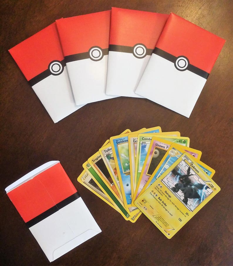 Pokemon Envelope Template for Party favor Booster packs Etsy