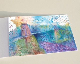 Bristol Suspension Bridge Watercolor Art Card