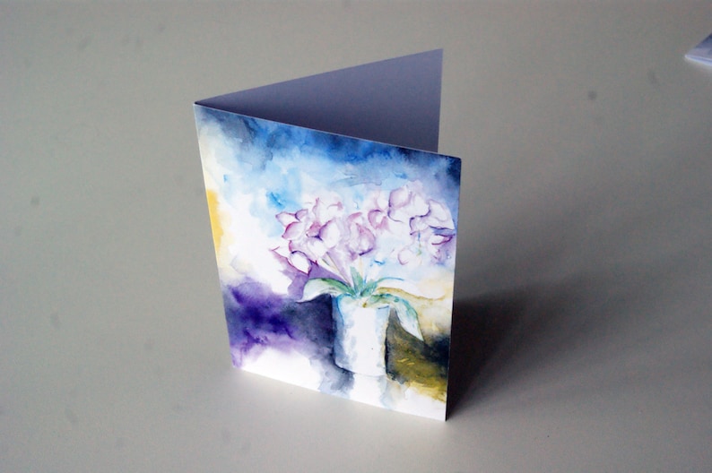 SALE 4 Floral Greeting Watercolor cards set Flower Print Floral Watercolour card Original Impressionist Colorful Gift ideas Christmas Sale