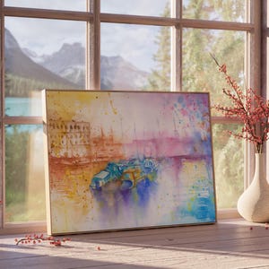 Bristol Harbour Watercolor Art Print: Impressionist Boat Painting