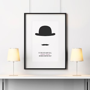 Greatest Detective - The Little Grey Cells inspired design, poster, print, Murder, Mystery, INSTANT DOWNLOAD