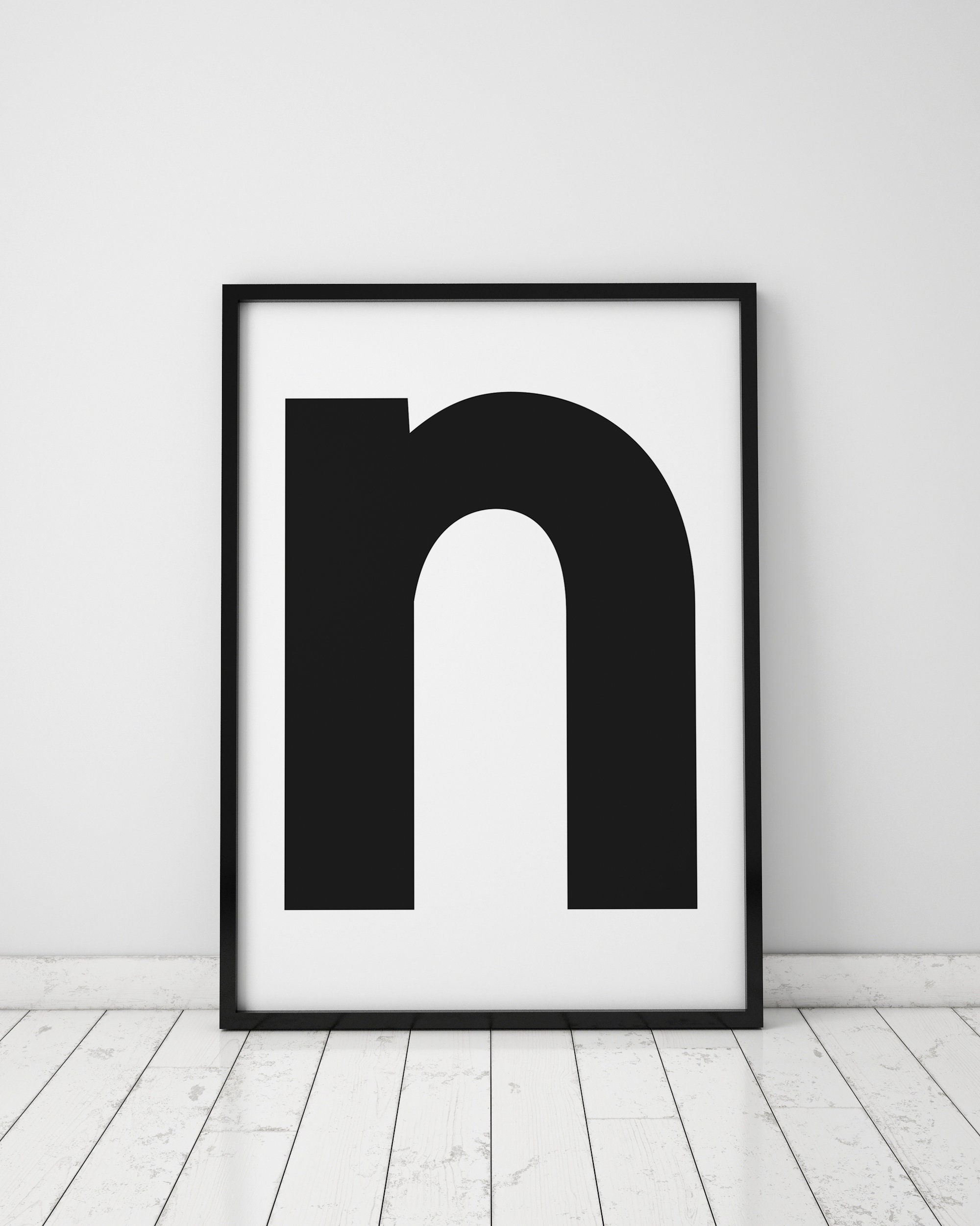 letter n printable etsy