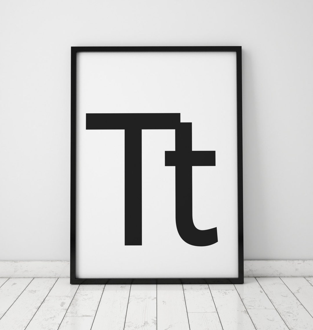 Print Tt Tt Letter Print Initial Wall Art Scandinavian Art - Etsy