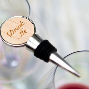 Personalized Circle Metal Wine Bottle Stoppers, Wedding Favors by Left Coast Original image 8