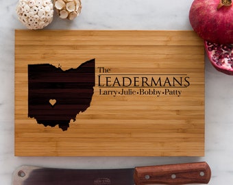 Personalized Ohio State Engraved Cutting Board