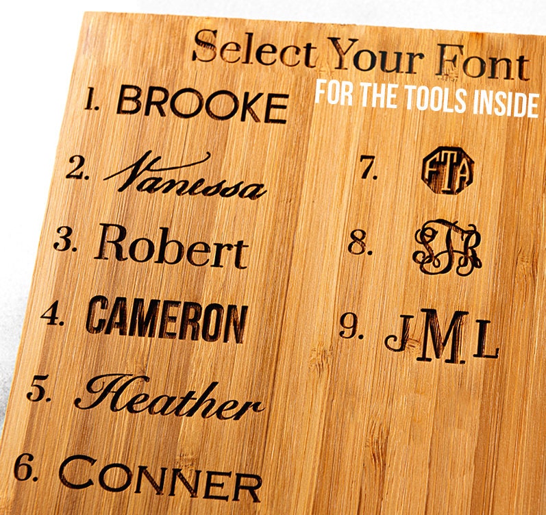 Personalized Complete BBQ Grill Tool Kit Set With Wood Case - Custom Engraving