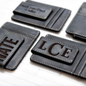Personalized Leather Magnetic Money Clip The Sanibel by Left Coast Original …
