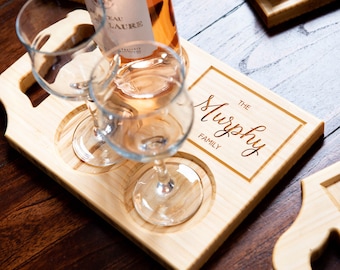 Gifts for Couples - Personalized Charcuterie Boards and Wine Trays - 5 Styles and Gift Sets Available