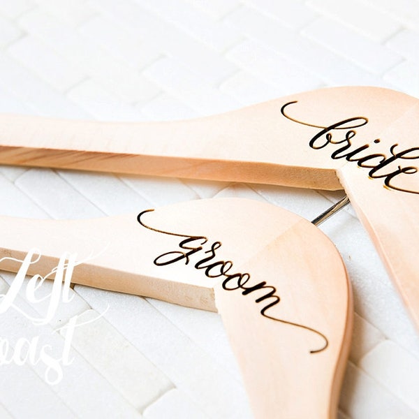 Personalized Wedding Hangers, Bridal Dress hanger, Groom Hanger, Bridal Party Gift