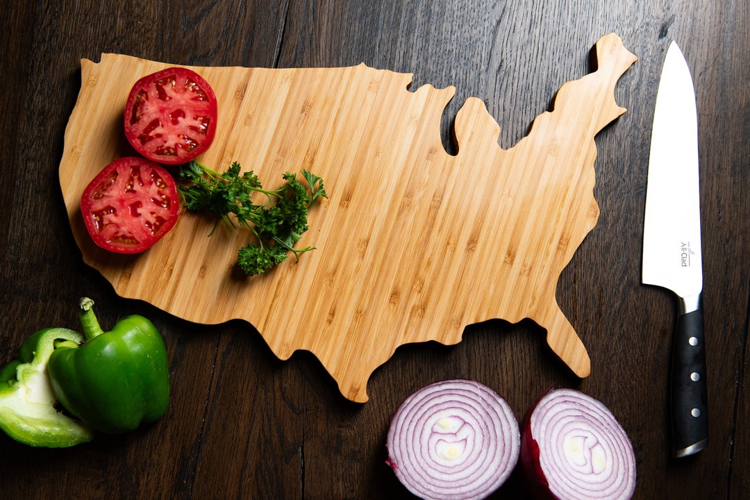 Personalized Country Shaped Cutting Boards - USA - Etsy