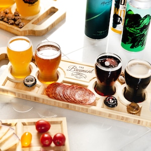 Charcuterie Planks and Beer Flights Bride and Groom Personalized Gift 6x18 Beer Flight