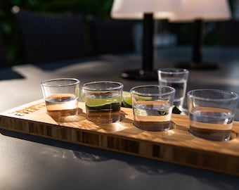 Personalized Beer or Tequila Flight with Optional Glasses