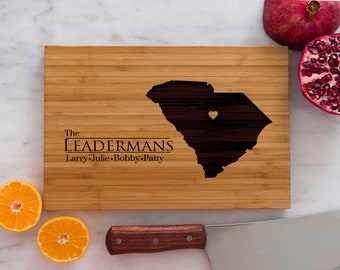 Personalized South Carolina State Engraved Cutting Board