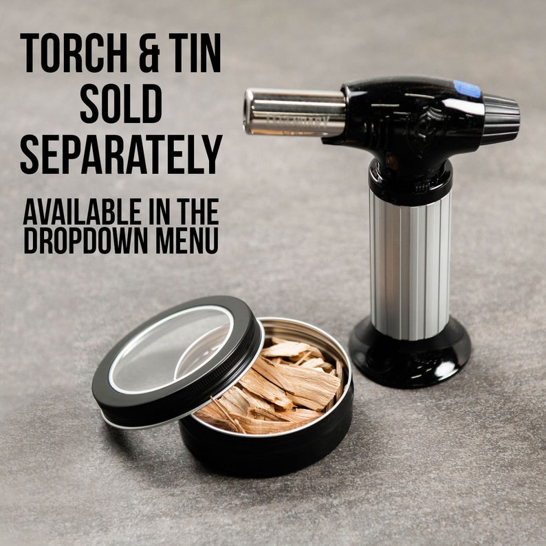 Personalized Cocktail Smoker - Personalized Gift for him, Bachelor Party, Anniversary gift Torch and Tin ONLY
