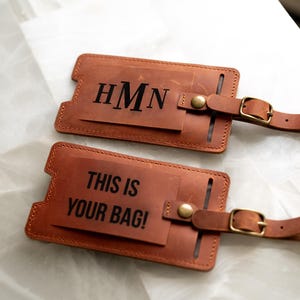 Gepersonaliseerde leren AirTag-bagagelabel