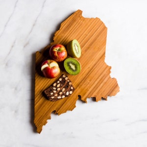 Personalized Maine State Shaped Cutting Board | 3 Options