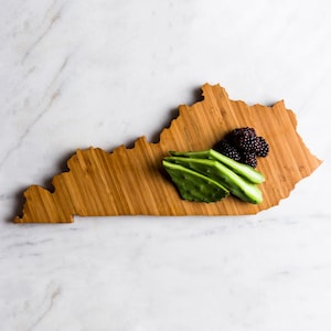 Personalized Kentucky Shaped Cutting Board