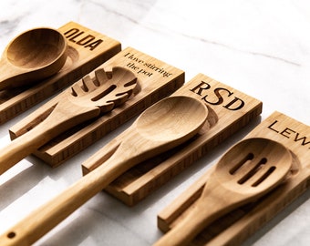 Gift for Couple - Personalized Wood Spoon Rest