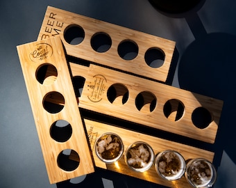 Personalized Beer or Tequila Flight with Optional Glasses