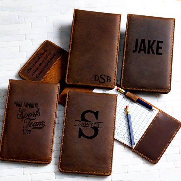 Groom Best Man Groomsmen Personalized Gift - Golf Scorecard & Yardage Book Holder - The Copperhead