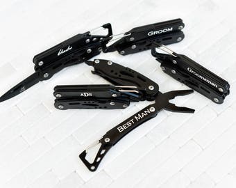 Men Quantity Discount Personalized Knife Groomsman Fathers Day Gift Wedding Pliers Carabiner Multi Tool