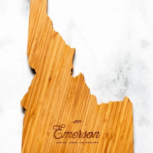 Personalized Idaho State Shaped Cutting Board | 16 Options